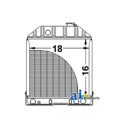 A & I Products Radiator w/ Oil Cooler 22" x29" x11" A-D8NN8005PA